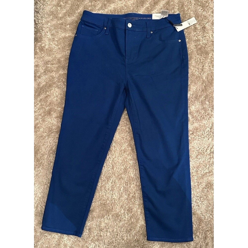 Chico’s So Slimming Girlfriend Crop Pants Size 1.5 US 10 Cobalt Blue NWT